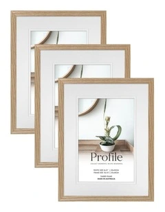 Australian Made Timber Photo Frame 12x16/8x12 3 Pack in Natural Oak