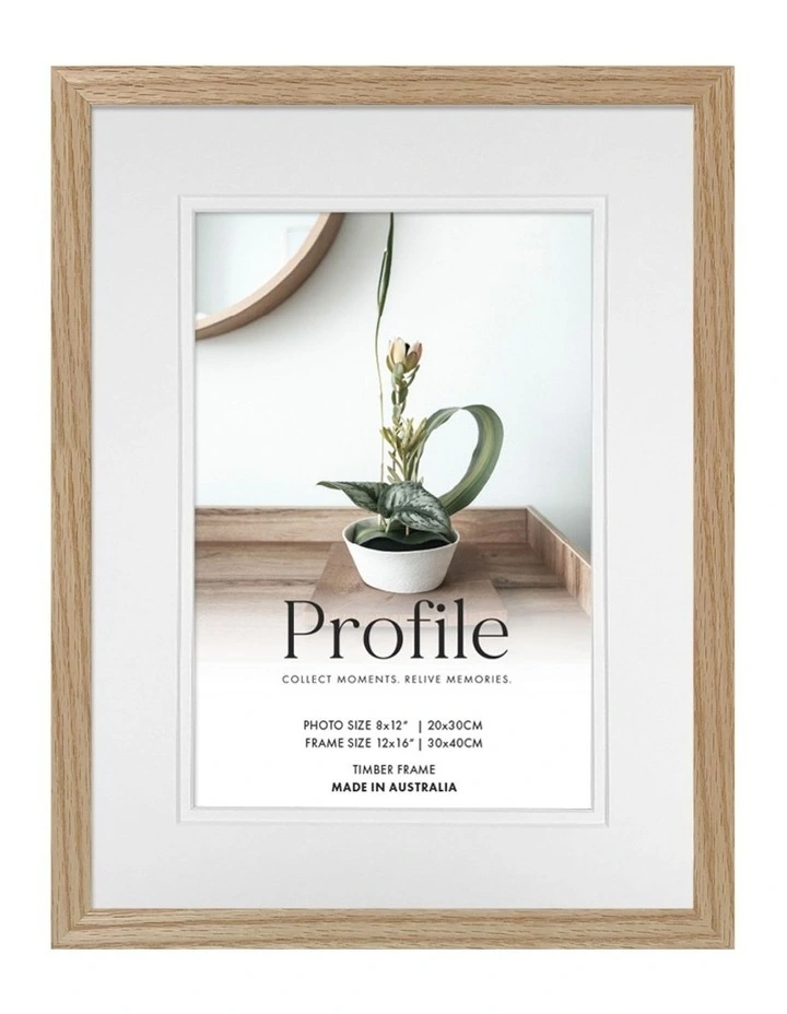 Australian Made Timber Photo Frame 12x16/8x12 3 Pack in Natural Oak image 4