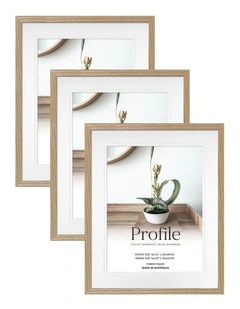 Australian Made Timber Photo Frame 16x20/12x16 3 Pack in Natural Oak