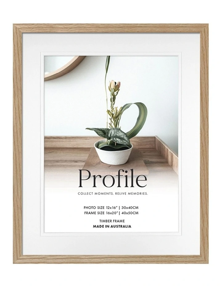 Australian Made Timber Photo Frame 16x20/12x16 3 Pack in Natural Oak image 4