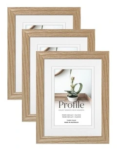 Australian Made Timber Photo Frame 6x8/4x6 3 Pack in Natural Oak