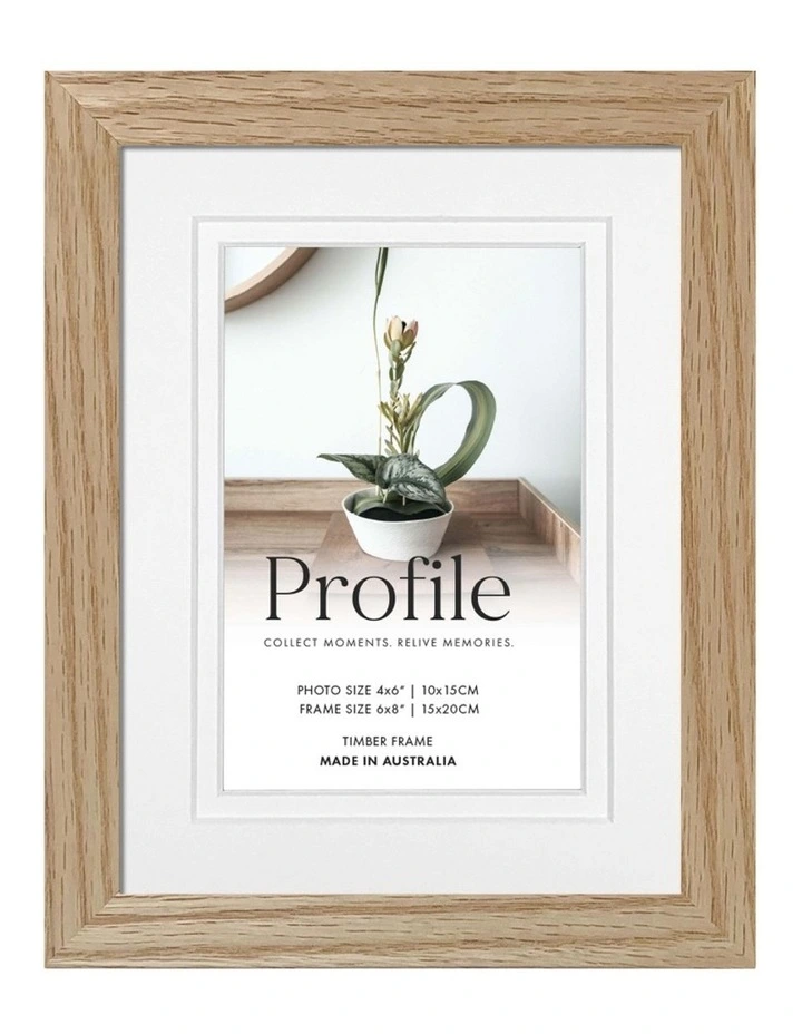 Australian Made Timber Photo Frame 6x8/4x6 3 Pack in Natural Oak image 4