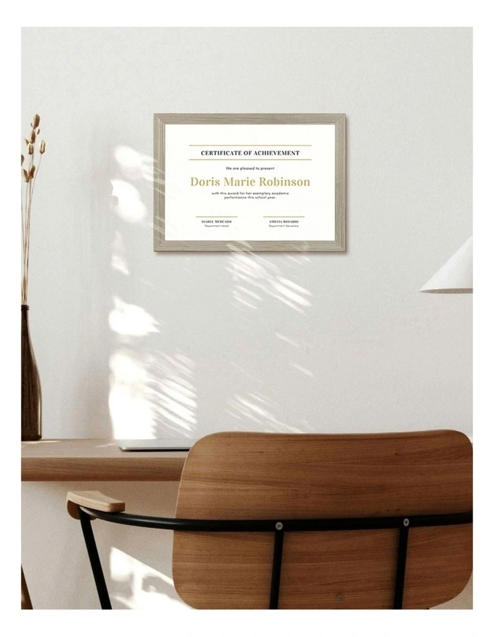 Australian Made Timber Certificate Photo Frame A4 3 Pack in Stone Ash image 2