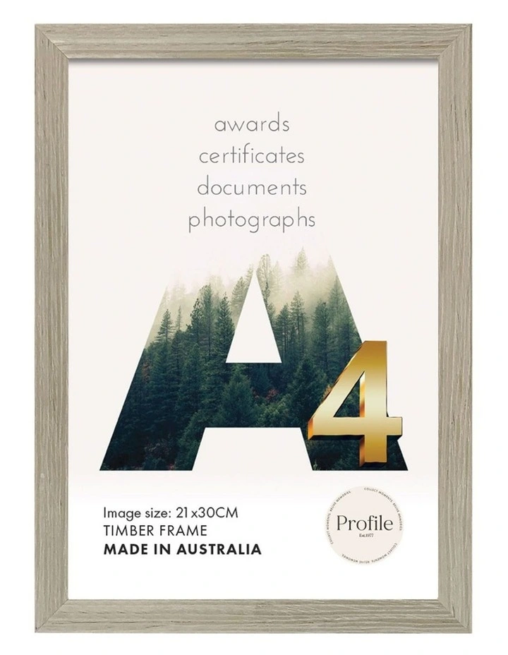 Australian Made Timber Certificate Photo Frame A4 3 Pack in Stone Ash image 4