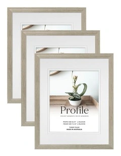 Timber Photo Frame 3 Pack in Stone