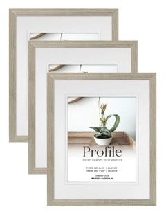 Timber Photo Frame 3 Pack in Stone
