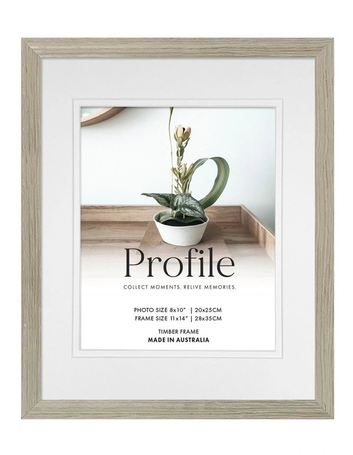 Timber Photo Frame 3 Pack in Stone image 4