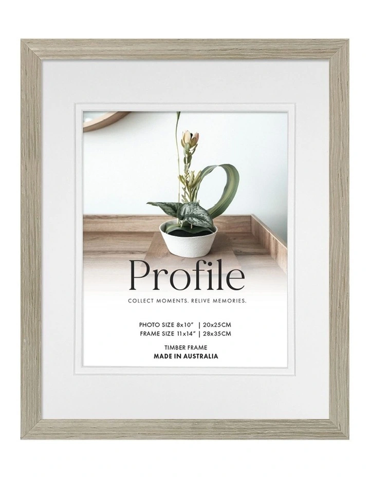 Timber Photo Frame 3 Pack in Stone image 4