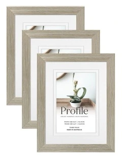 Australian Made Timber Photo Frame 3 Pack in Stone