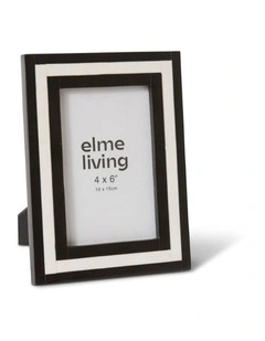Jeewana 4x6 Photo Frame 20cm in White and Black