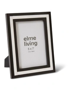 Jeewana 5x7 Photo Frame in White and Black 20cm
