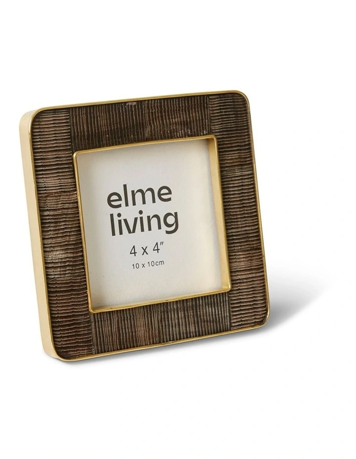 Anika Horn 4x4 Photo Frame in Natural, Black, and Gold image 2
