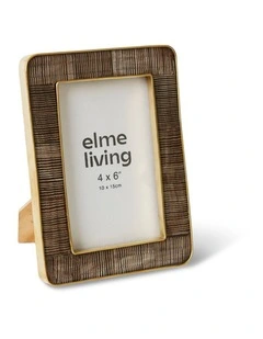 Anika Horn 4x6 Photo Frame in Natural, Black, and Gold