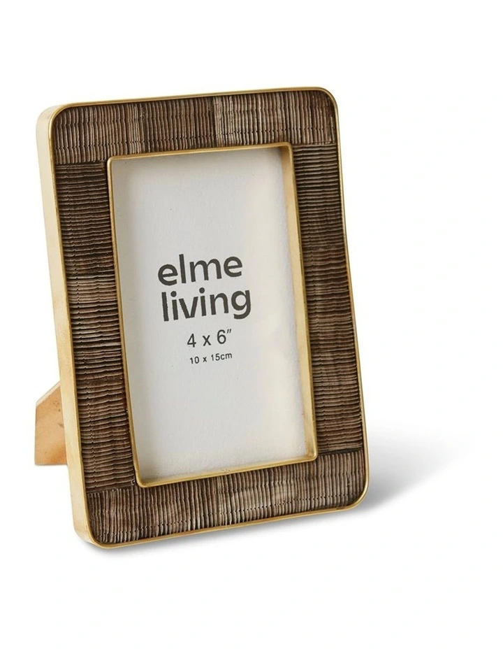 Anika Horn 4x6 Photo Frame in Natural, Black, and Gold image 2