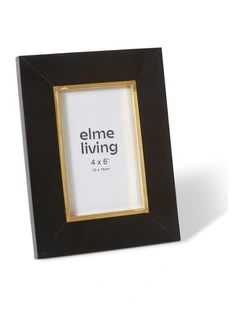 Kissa 4x6 Photo Frame 21cm in Black and Gold