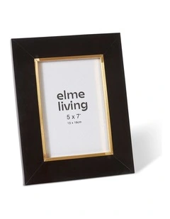 Kissa 5x7 Photo Frame 24cm in Black and Gold