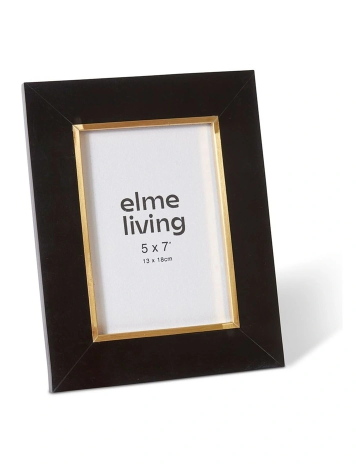 Kissa 5x7 Photo Frame 24cm in Black and Gold image 2