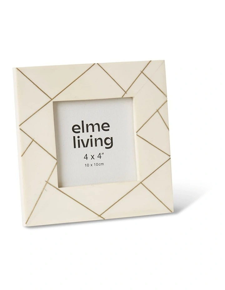Panya 4x4 Photo Frame in Cream and Gold 17cm image 2