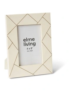 Panya 4x6 Photo Frame in Cream and Gold 21cm