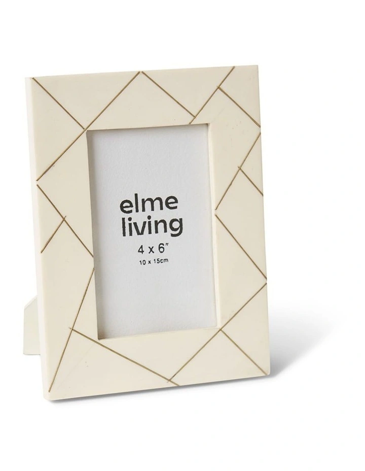 Panya 4x6 Photo Frame in Cream and Gold 21cm image 1