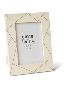 Panya 5x7 Photo Frame in Cream and Gold 24cm