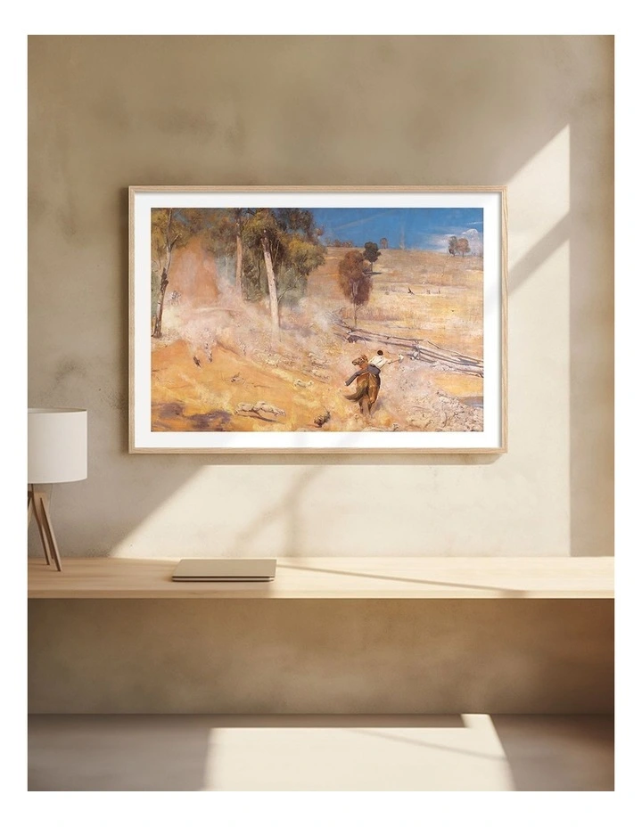 Australian Made A Break Away Art Print Natural Frame image 2