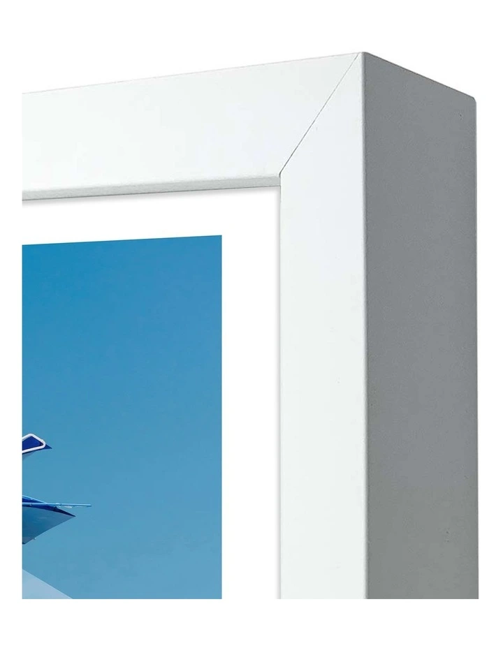 Australian Made Blue Swallow Motel Art Print White Frame image 3