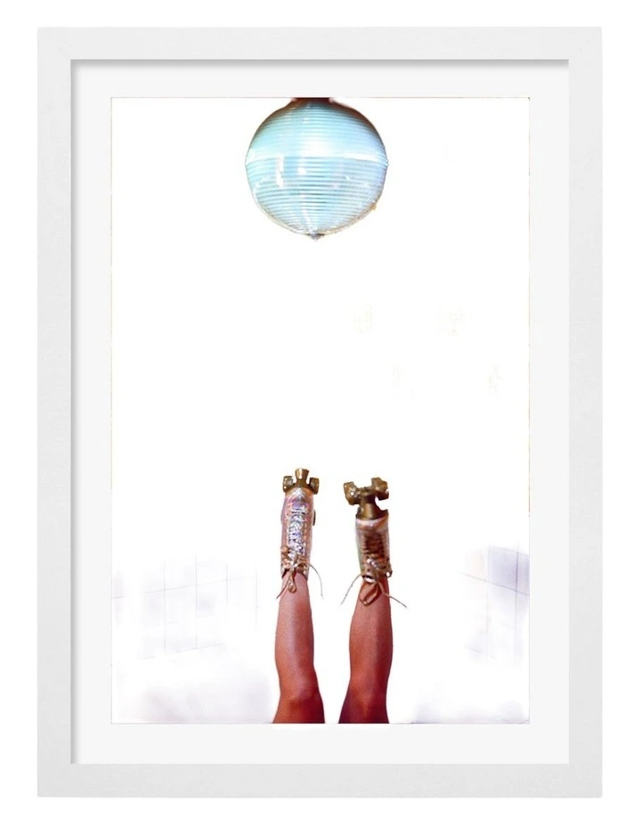Australian Made Disco Skate Night Art Print White Frame image 1
