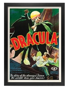 Australian Made Dracula Vintage Art Poster Black Frame