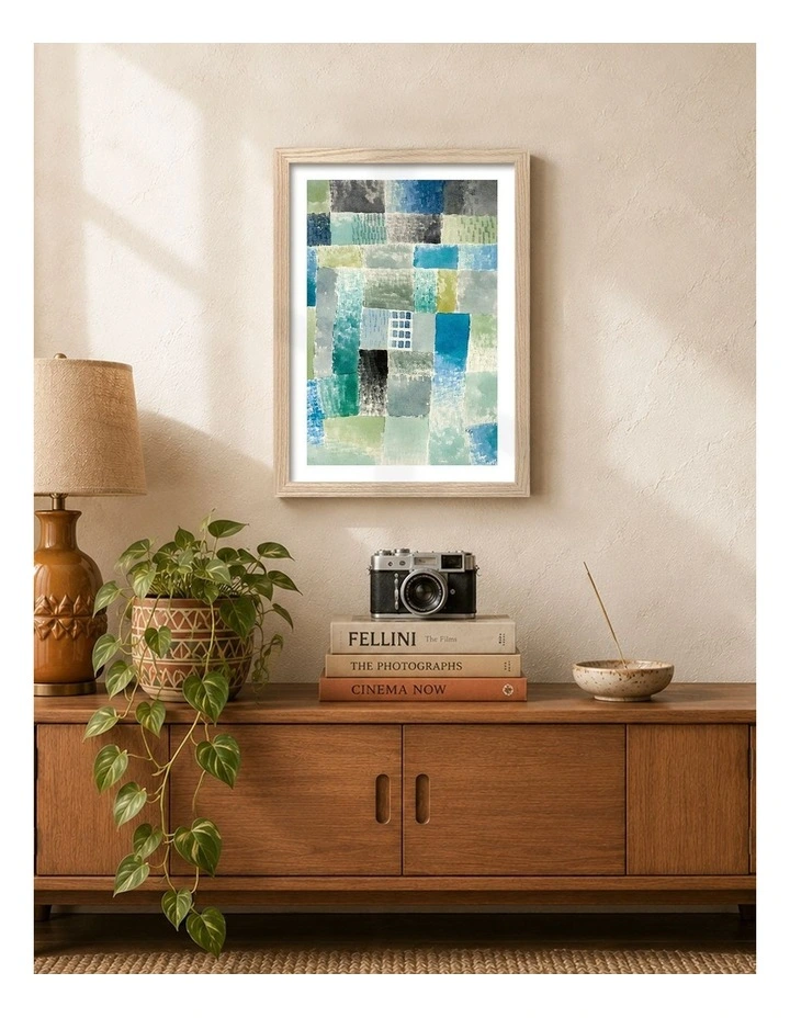 Australian Made First House in a Settlement Art Print Natural Frame image 2