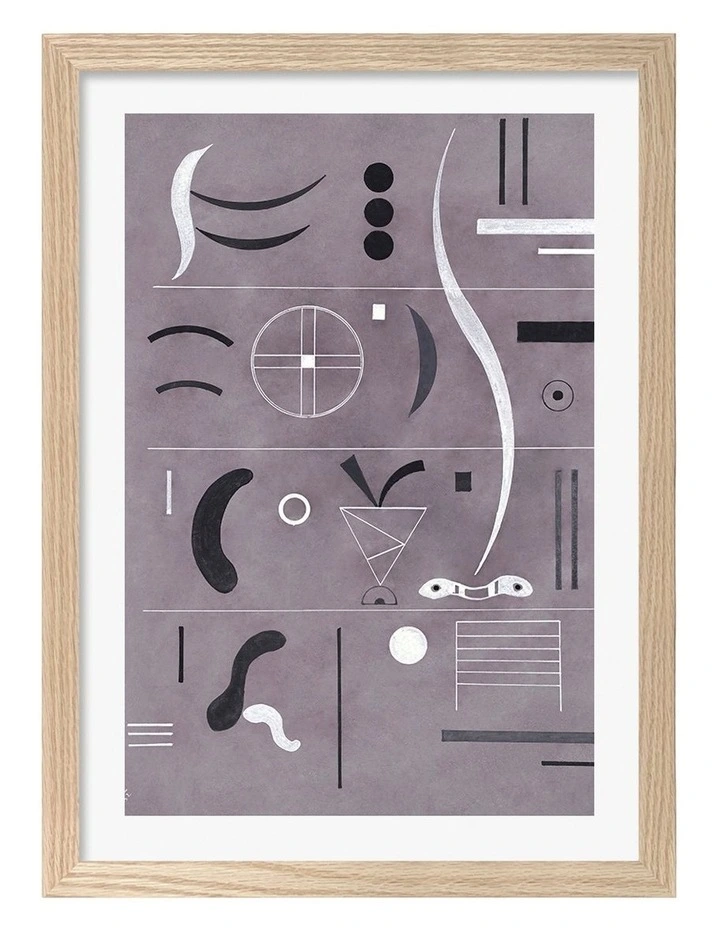 Australian Made Four Parts Art Print Natural Frame image 1