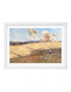 Australian Made Golden Summer Eaglemont Art Print White Frame