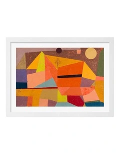 Australian Made Joyful Mountain Landscape Art Print White Frame