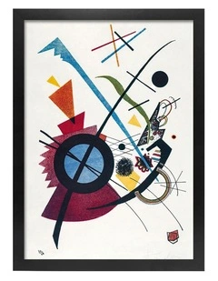 Australian Made Kandinsky Violet Art Print Black Frame