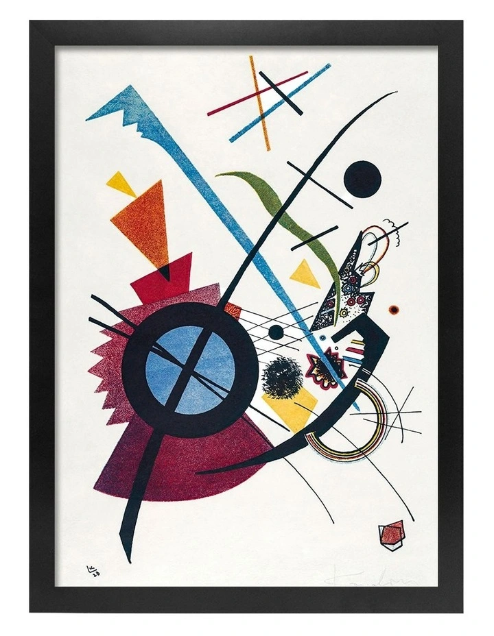 Australian Made Kandinsky Violet Art Print Black Frame image 1