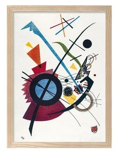 Australian Made Kandinsky Violet Art Print Natural Frame