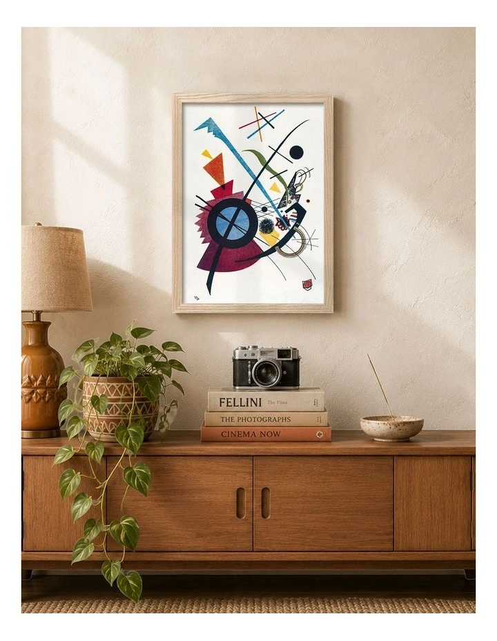 Australian Made Kandinsky Violet Art Print Natural Frame image 2