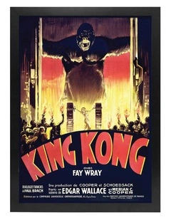 Australian Made King Kong Vintage Art Poster Black Frame