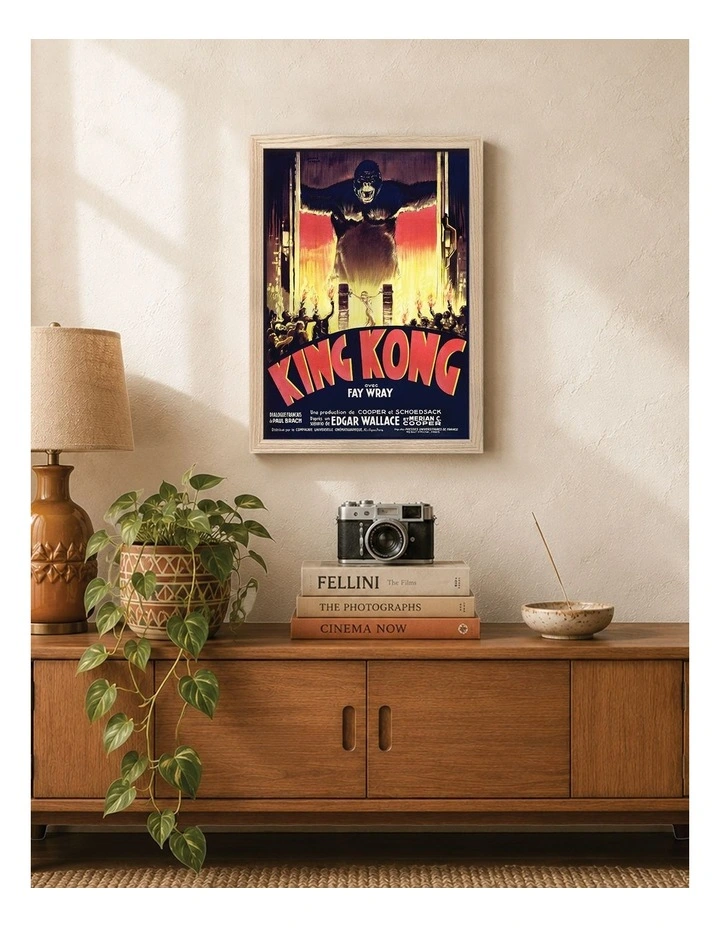 Australian Made King Kong Vintage Art Poster Natural Frame image 2