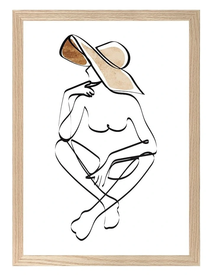 Australian Made Minimalist Portrait K7 Art Print Natural Frame image 1