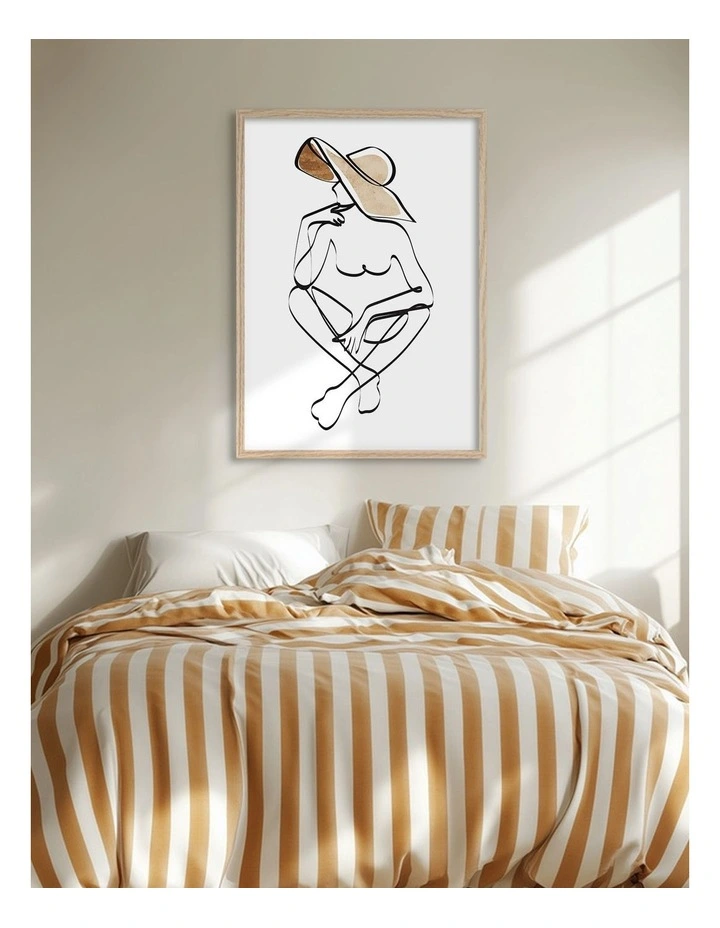 Australian Made Minimalist Portrait K7 Art Print Natural Frame image 2