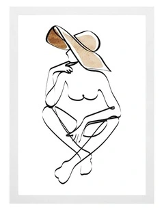 Australian Made Minimalist Portrait K7 Art Print White Frame