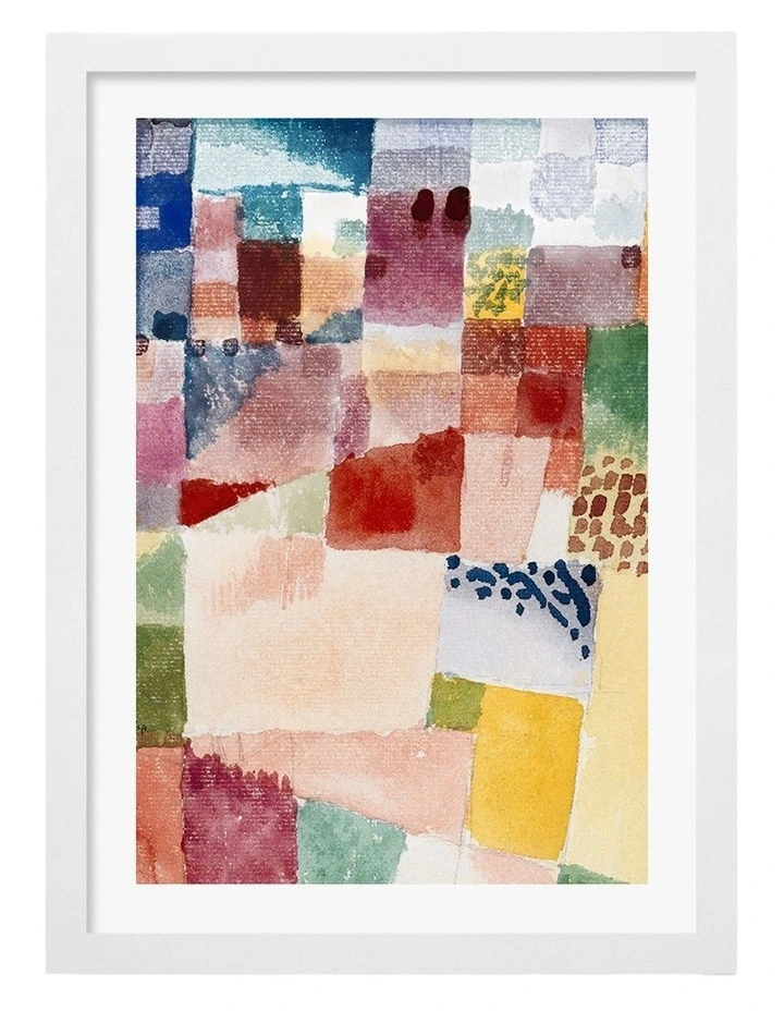 Australian Made Motif from Hammamet Art Print White Frame image 1