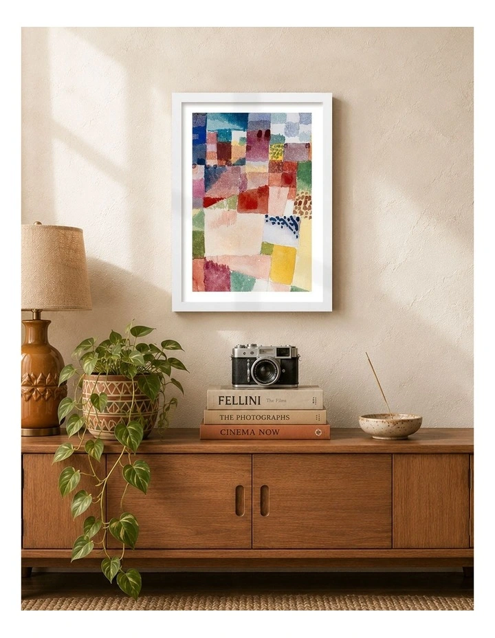Australian Made Motif from Hammamet Art Print White Frame image 2