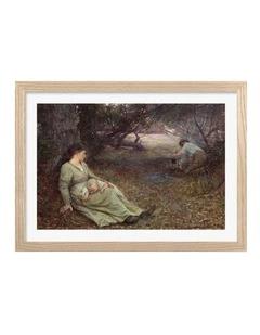 Australian Made On the Wallaby Track Art Print Natural Frame