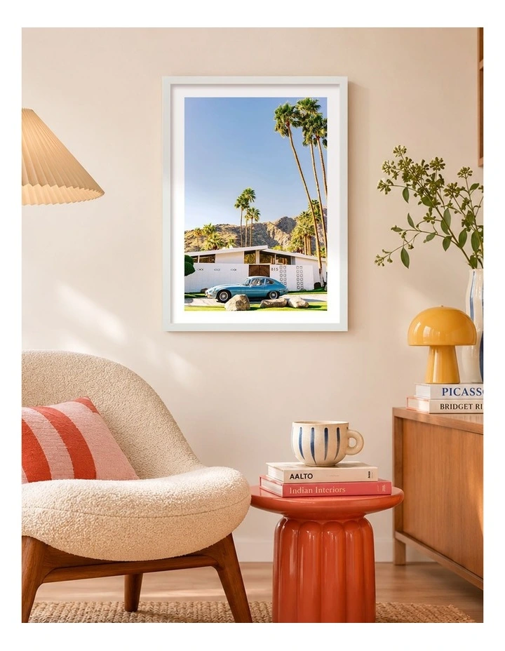 Australian Made Palm Springs Ride 7 Art Print White Frame image 2