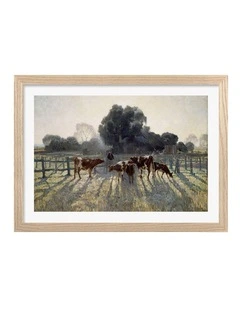 Australian Made Spring Frost Art Print Natural Frame