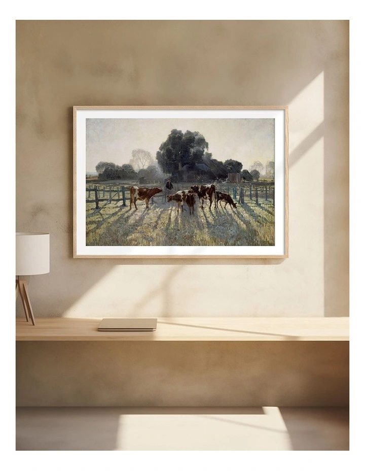 Australian Made Spring Frost Art Print Natural Frame image 2