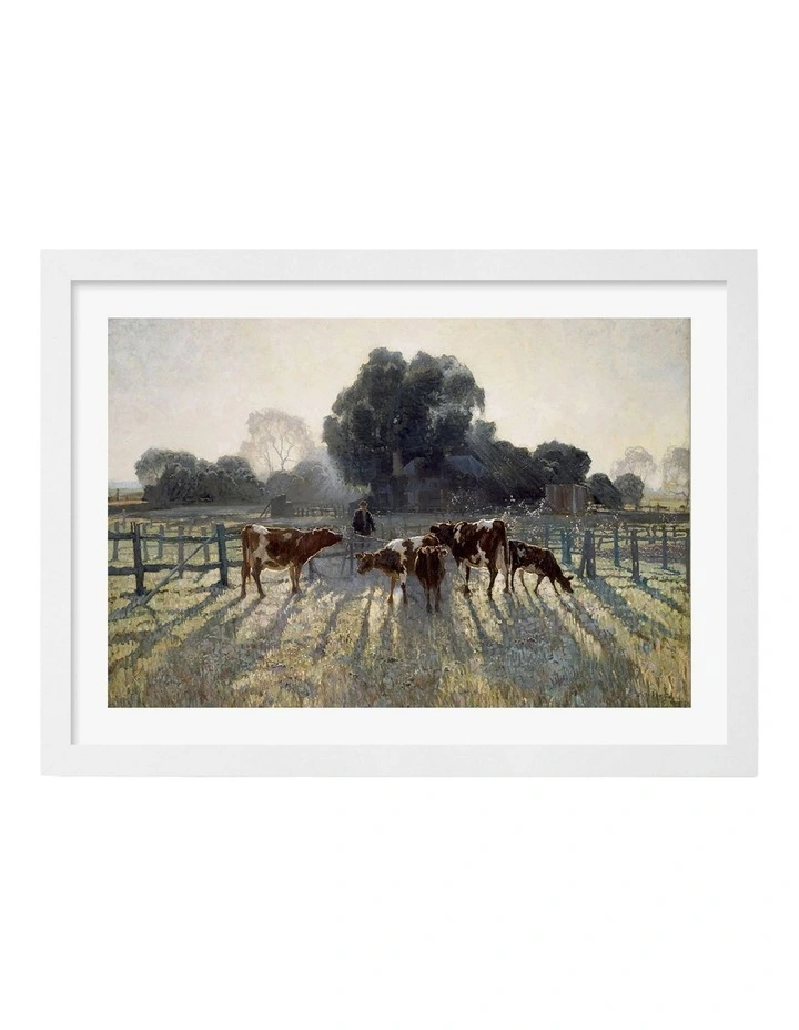 Australian Made Spring Frost Art Print White Frame image 1