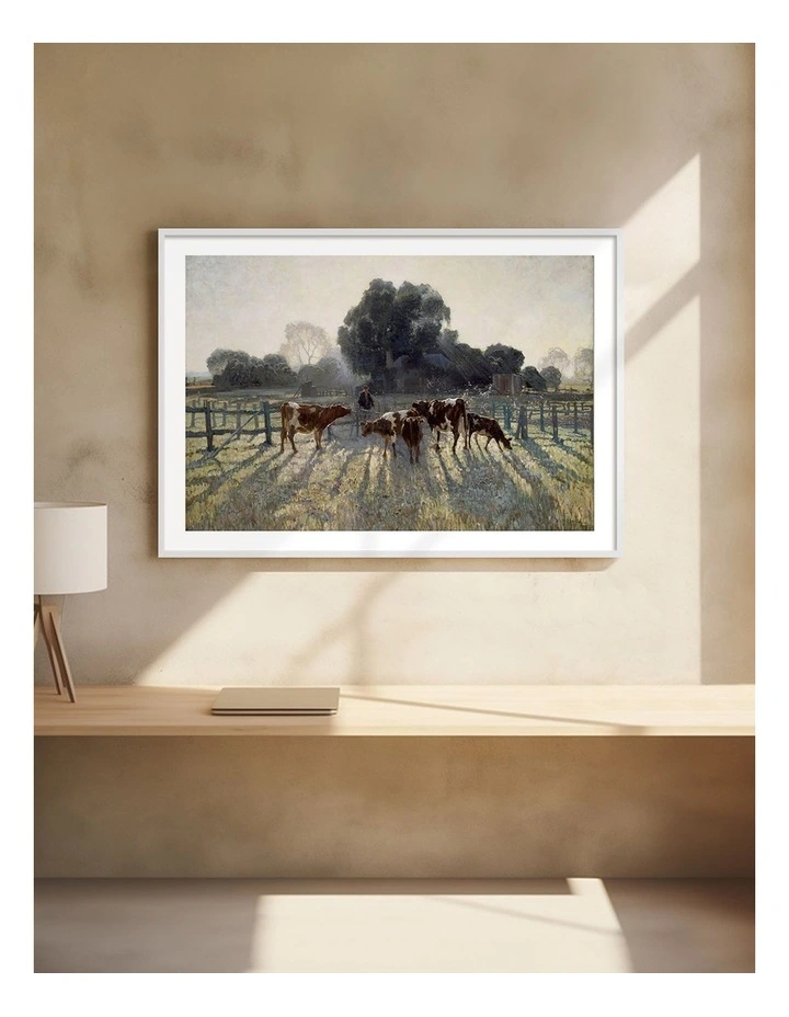 Australian Made Spring Frost Art Print White Frame image 2